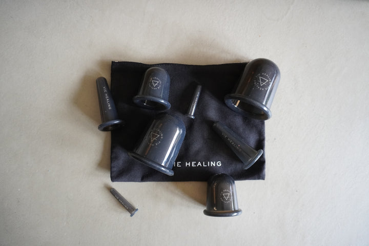 VIE HEALING silicone cupping set — 8 cups for face and body lymphatic drainage and cellulite