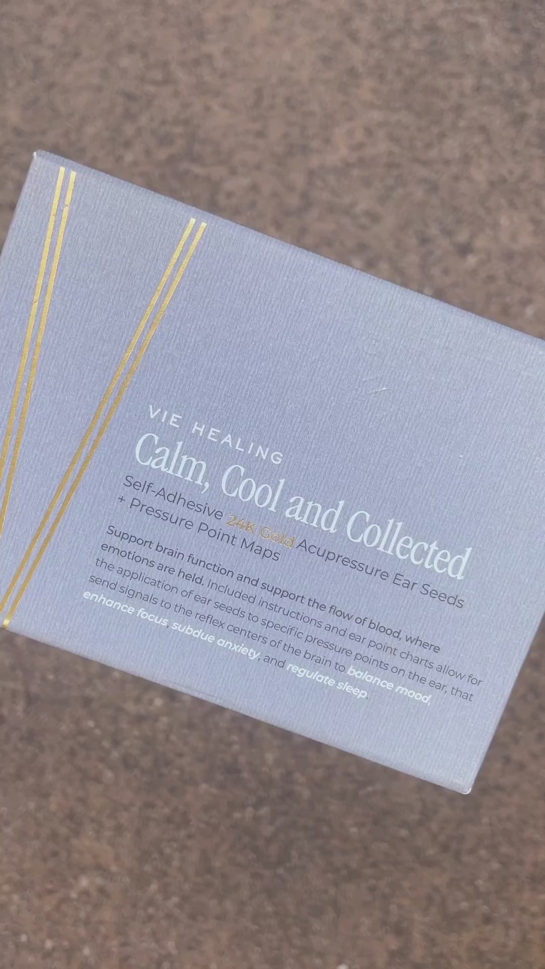 Calm, Cool and Collected (24K Gold Ear Seeds)