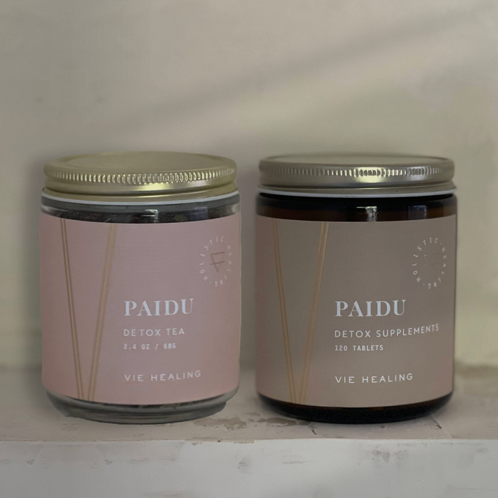 VIE HEALING PAIDU detox tea and supplements pairing