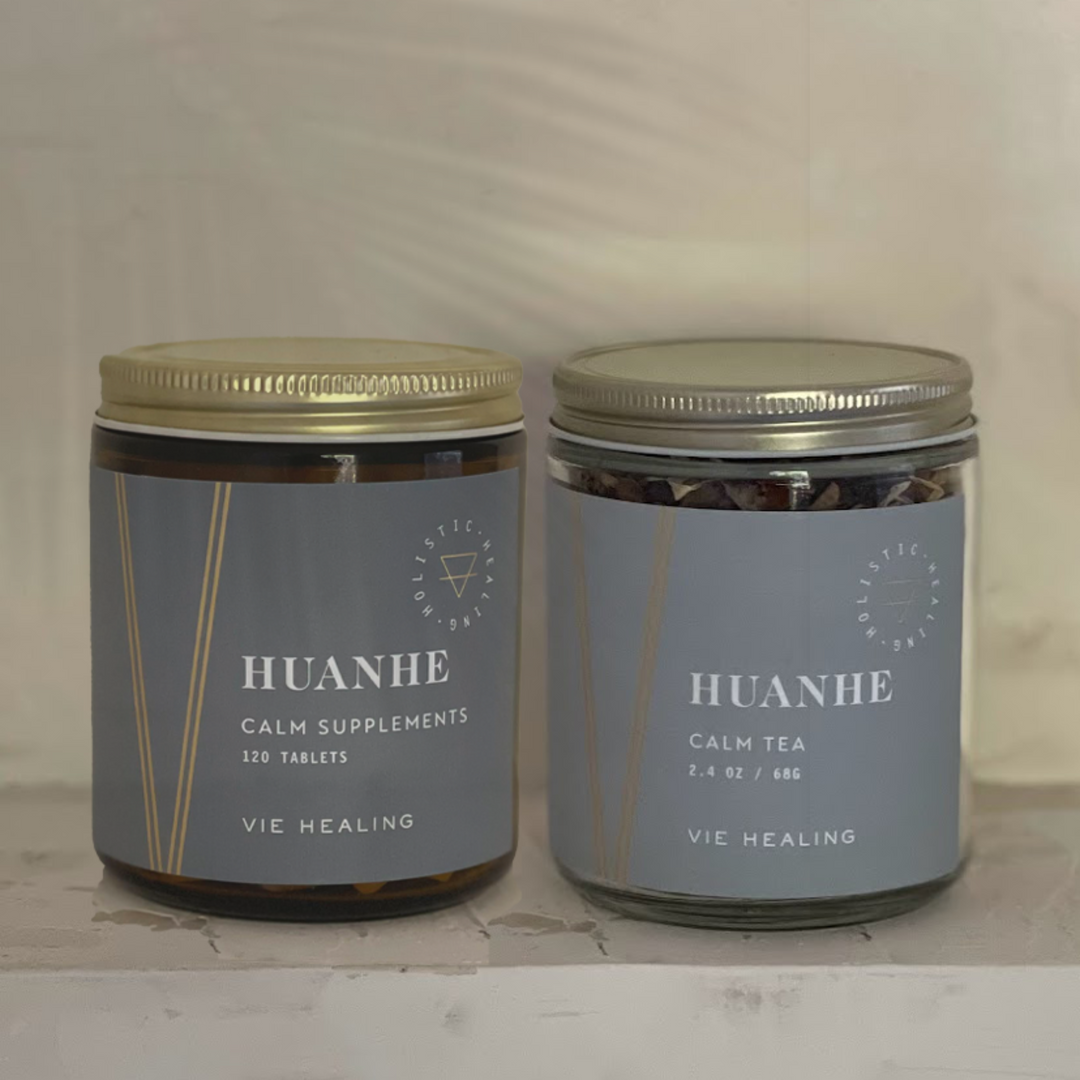 VIE HEALING HUANHE calm tea and supplements pairing