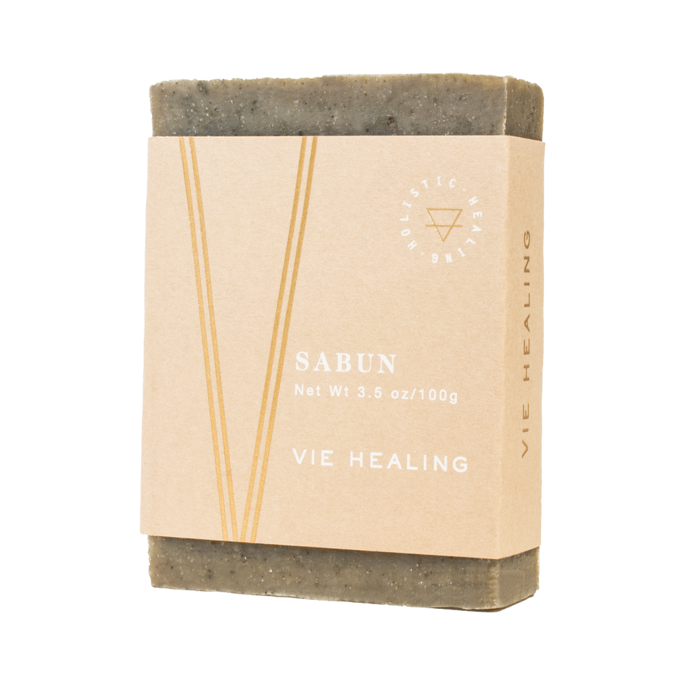 CLAY soap standing upright no background