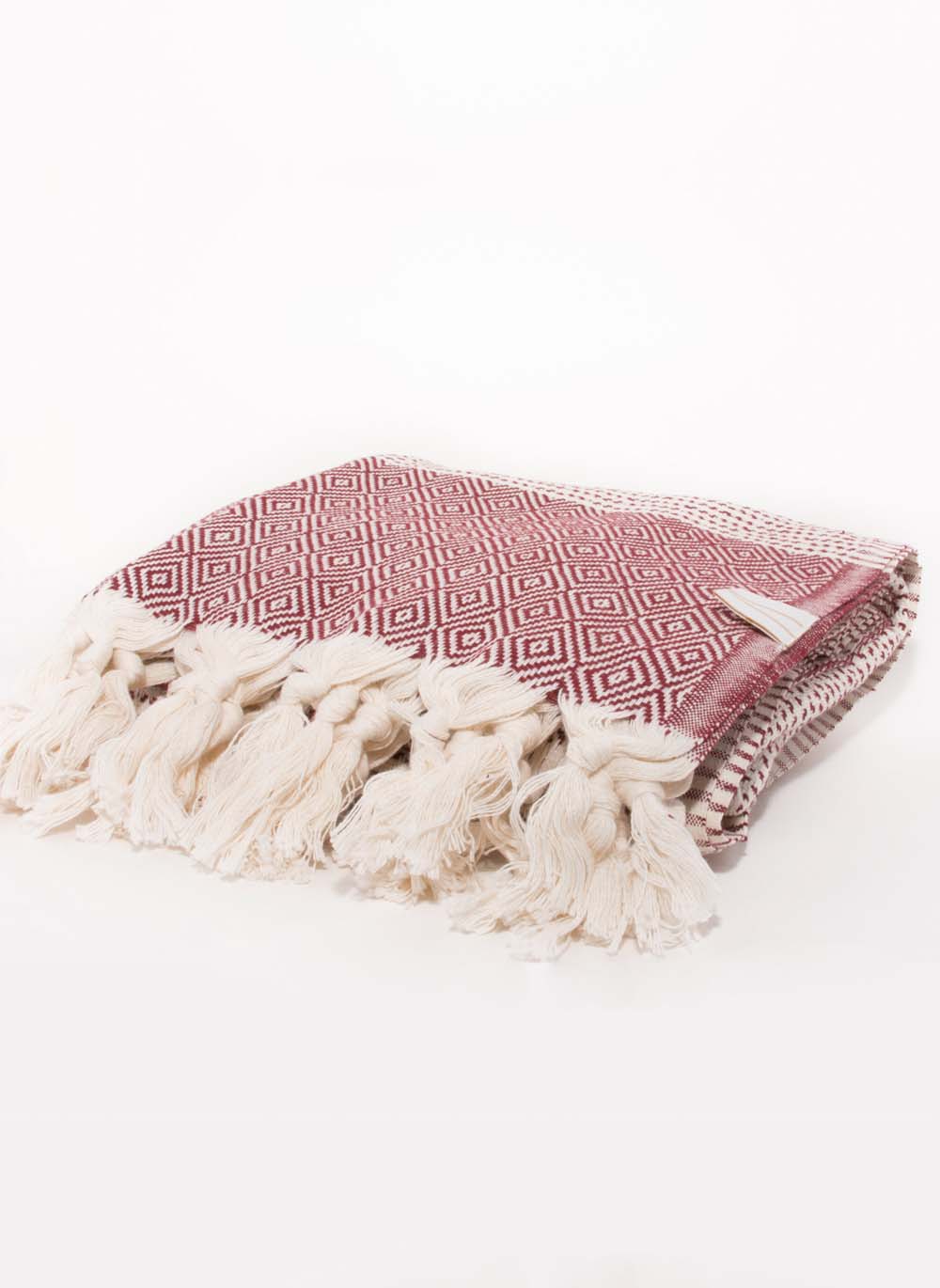 Folded red towel