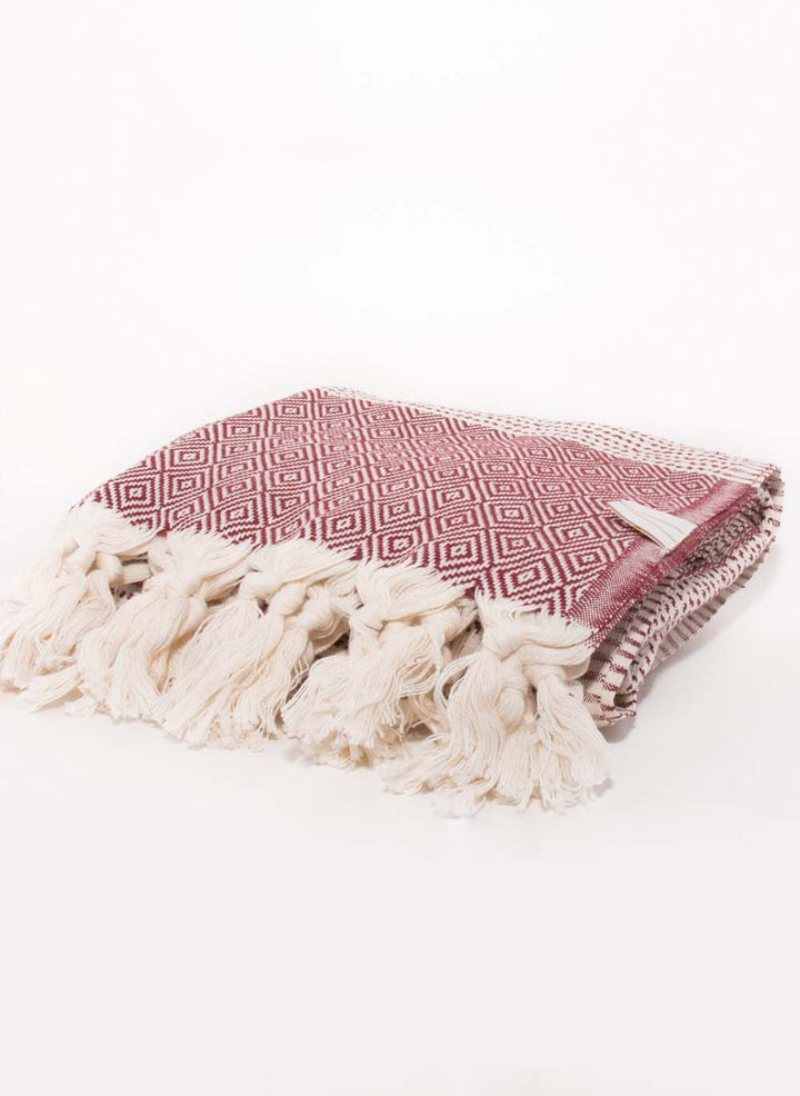 Folded red towel