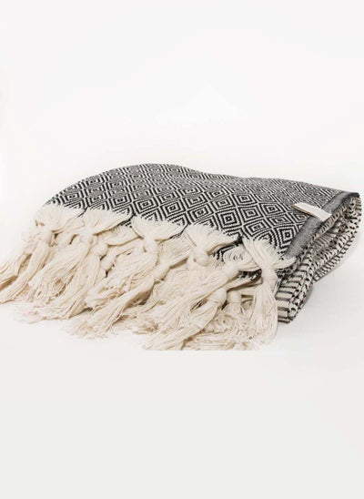 Folded gray towel