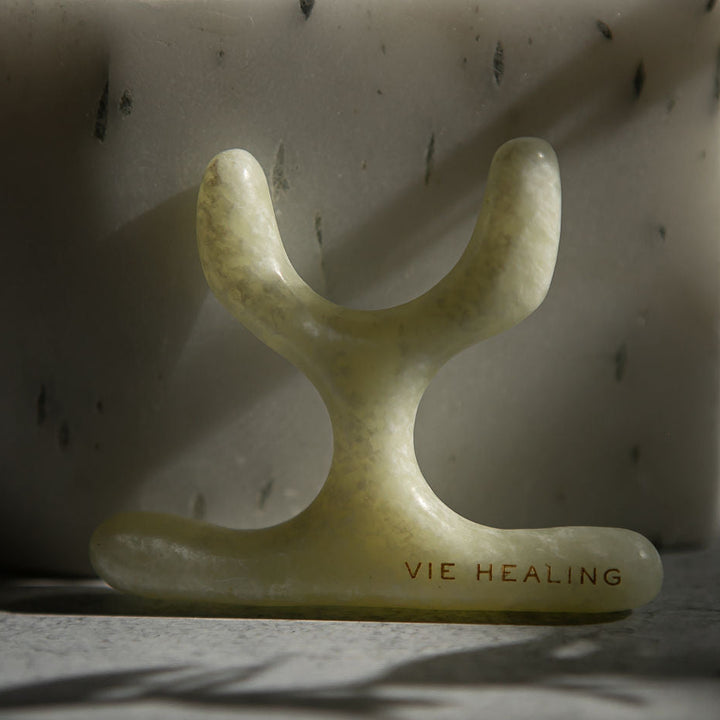 VIE HEALING U-shape jade gua sha tool for face and body