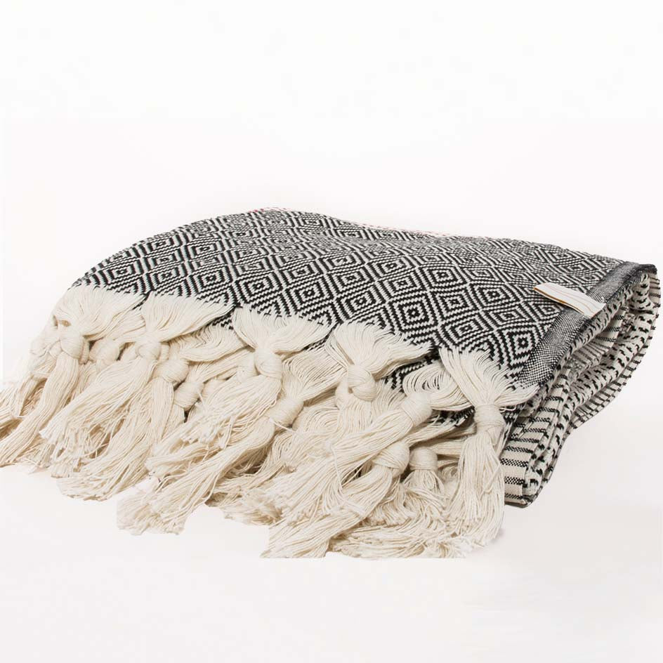 Folded gray towel