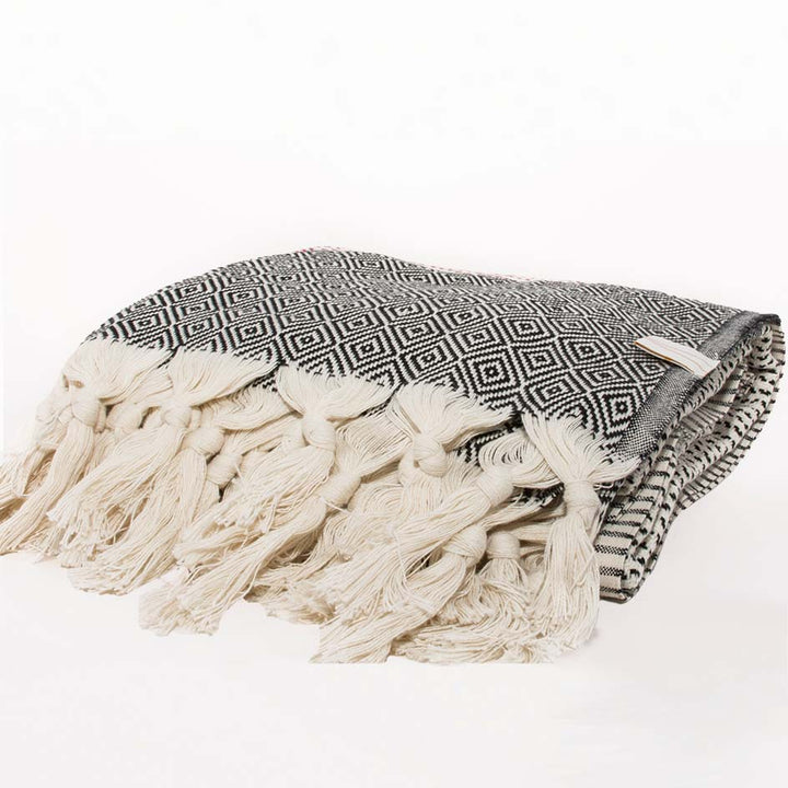 Folded gray towel